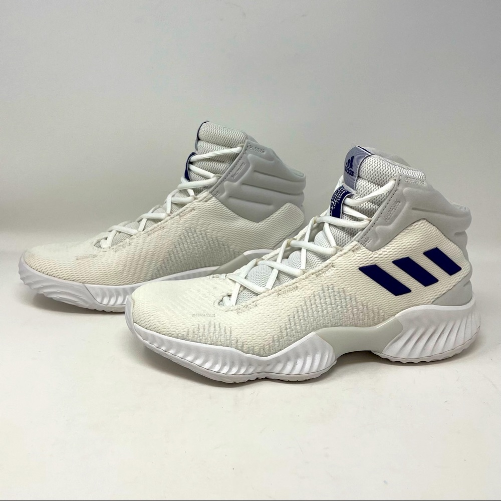 Adidas Mens Pro Bounce 2018 Basketball Shoes White Purple Size 8